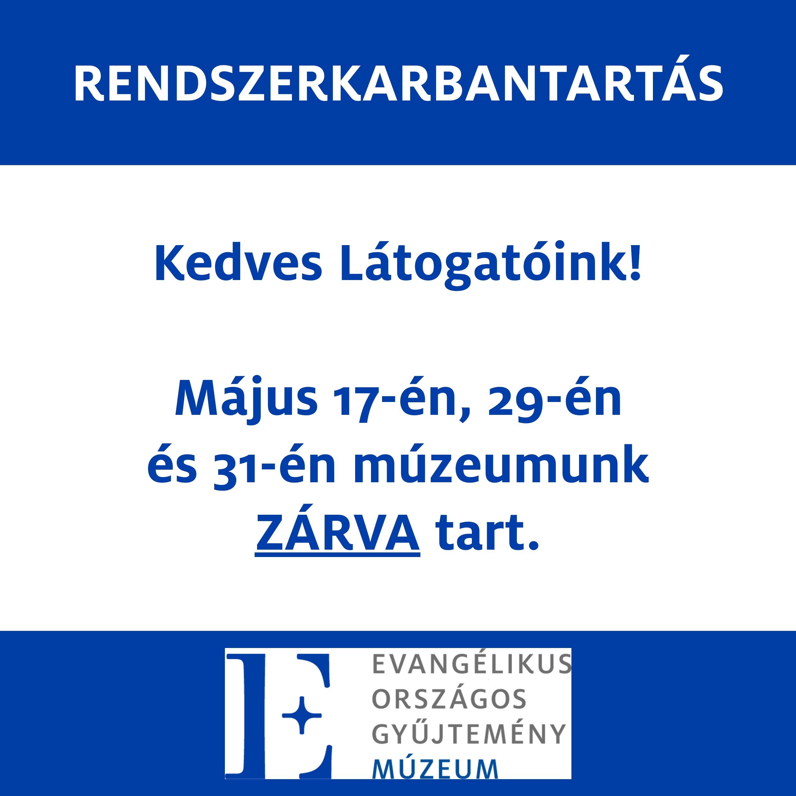 rendszerkarbantartás 2025 május